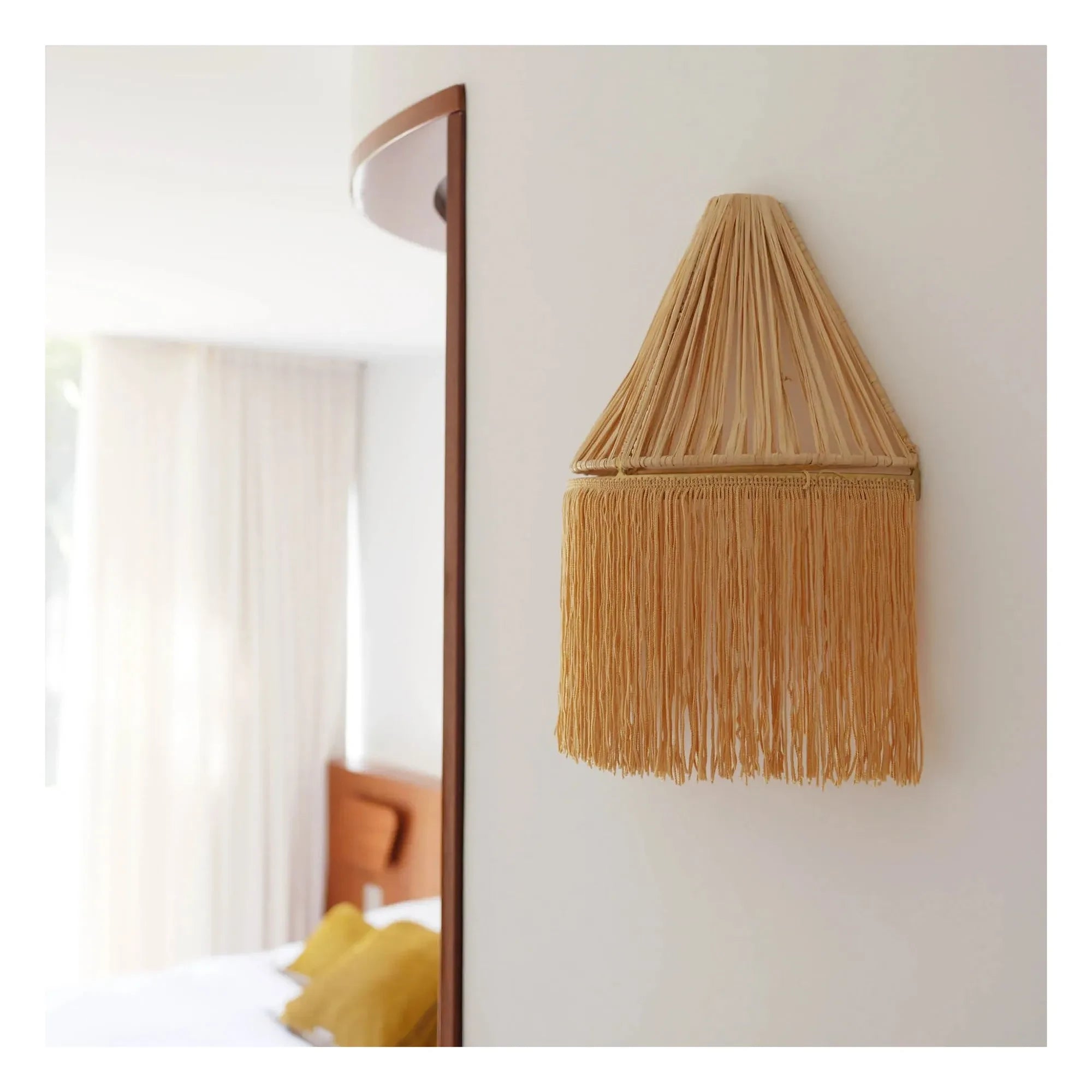 Honoré - Rattan Wall Lamp | Gold