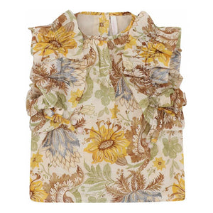 Zimmermann - Daytime Floral Sleeveless Blouse | Yellow