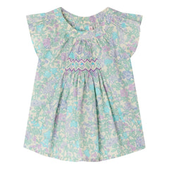 Bonpoint - Blouse Laurie Liberty Organik Pamuk | Su Yeşili