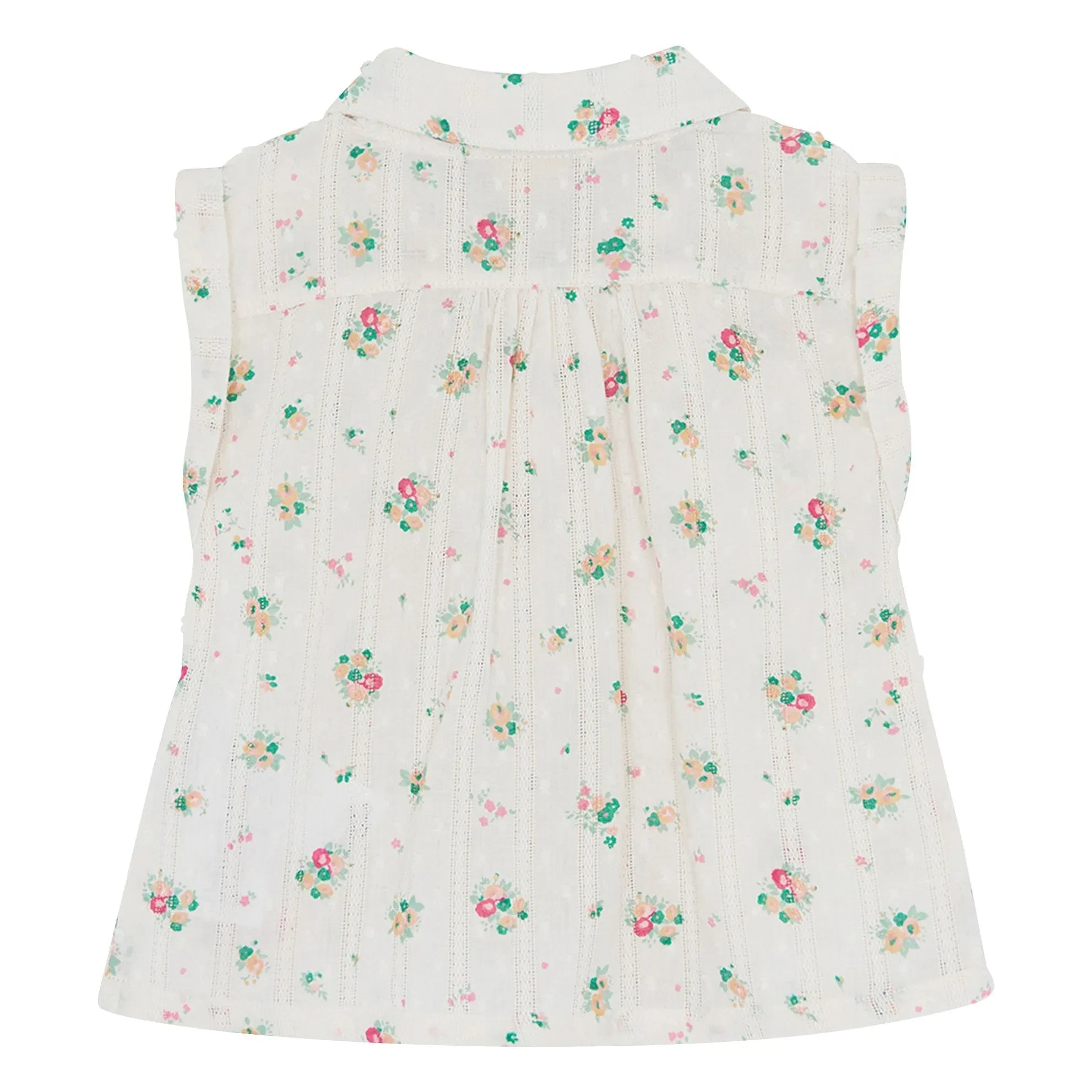 Bonton - Lorelei Bouquets Claudine Collar Shirt | Off-White