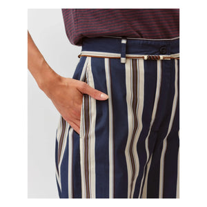 Diega - Pimao Striped Trousers | Navy Blue
