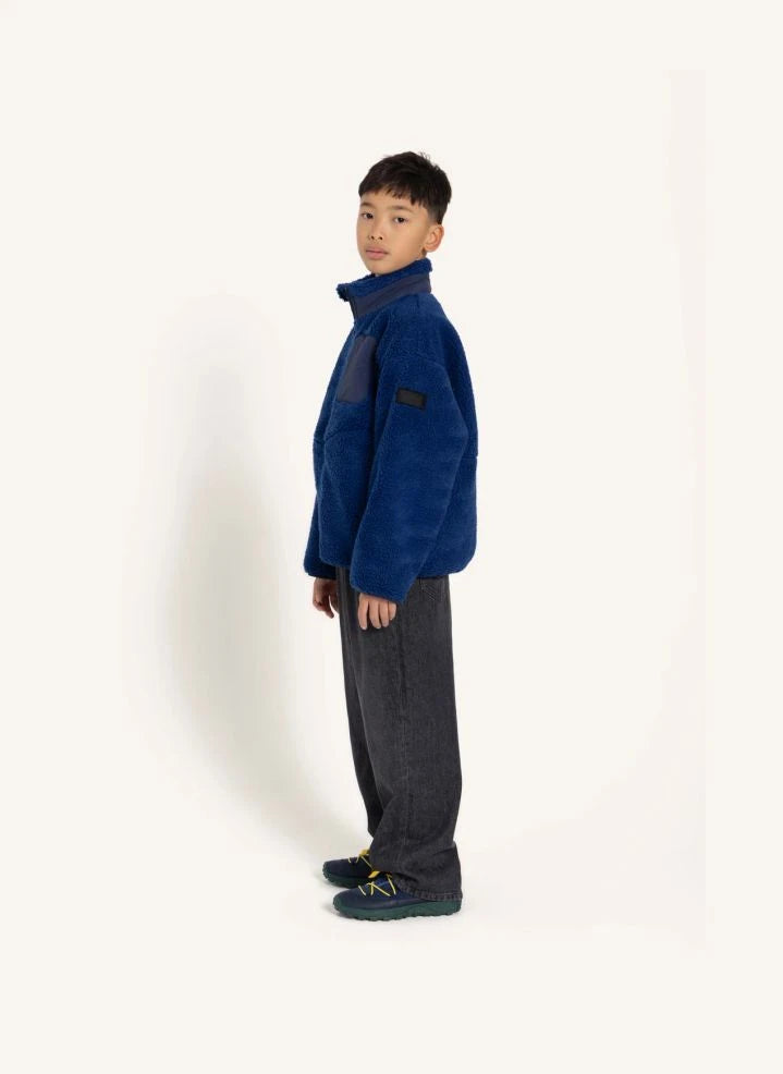 Finger in the nose - Paulo Çift Malzemeli Sherpa Ceket | Royal blue