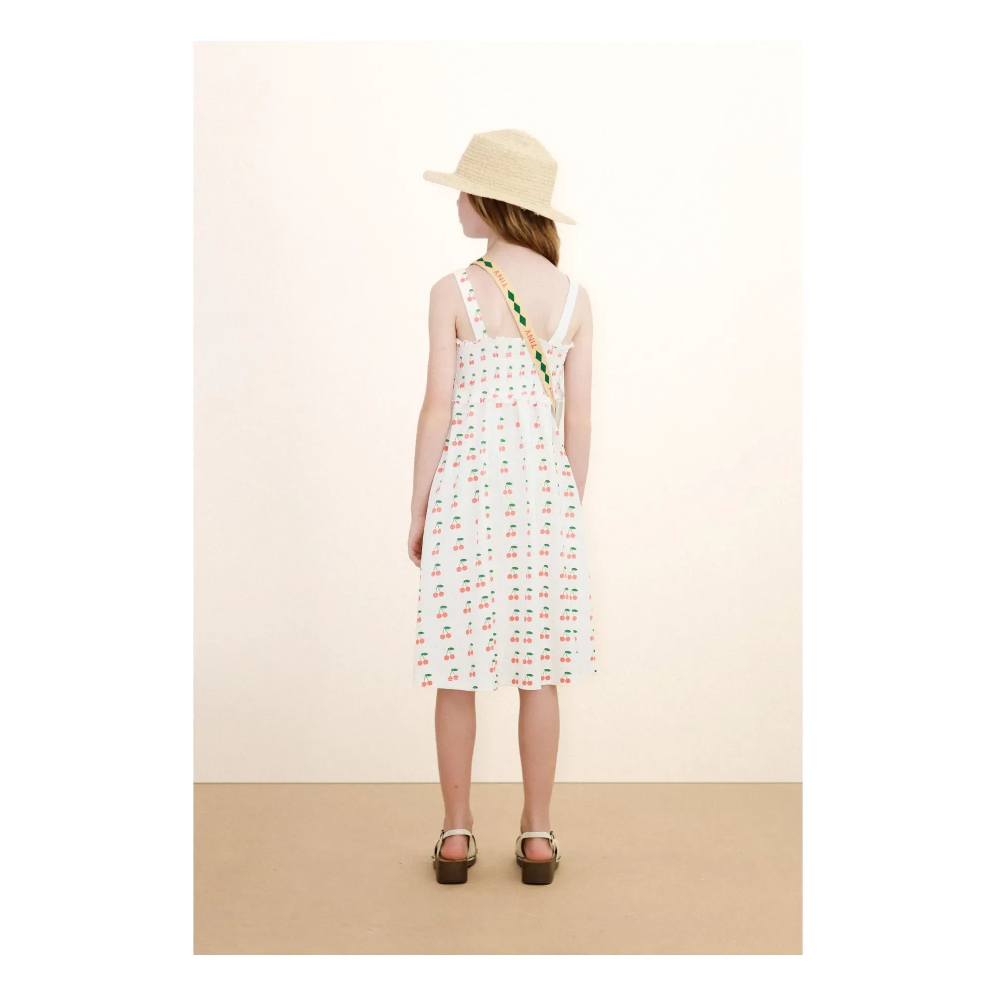 Tinycottons - Cherry Organic Cotton Tank Dress | White