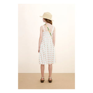 Tinycottons - Cherry Organic Cotton Tank Dress | White