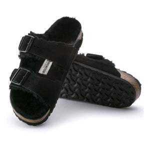 BIRKENSTOCK - Shearling Arizona Sandaletler - Yetişkin Koleksiyonu | Siyah