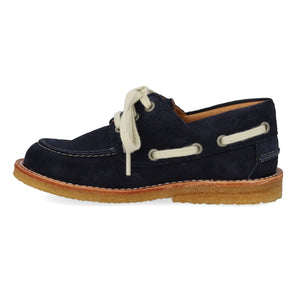 Angulus - Dock Leather Boat Shoes | Navy Blue