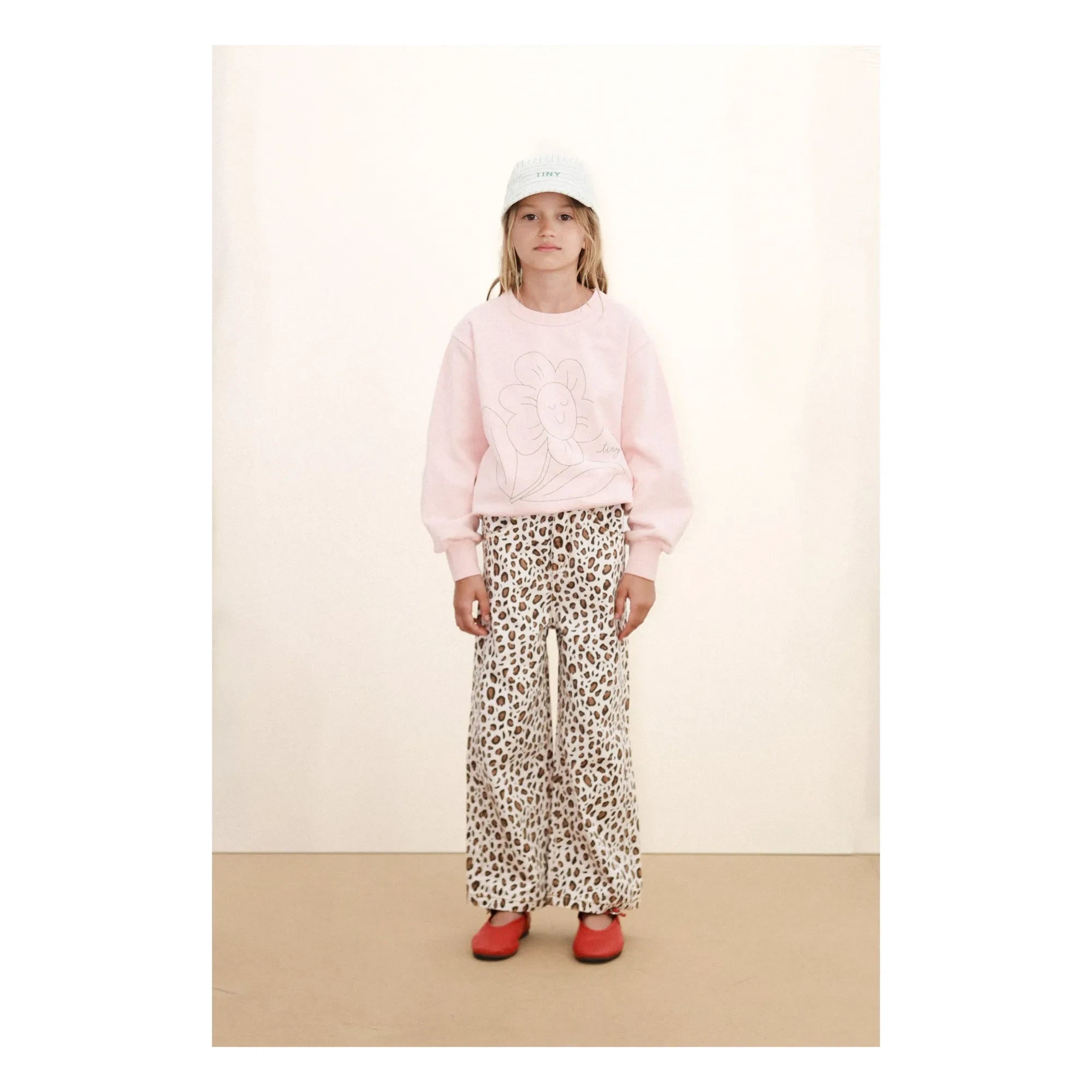 Tinycottons - Flower Sweat Organik Pamuk | Soluk Pembe