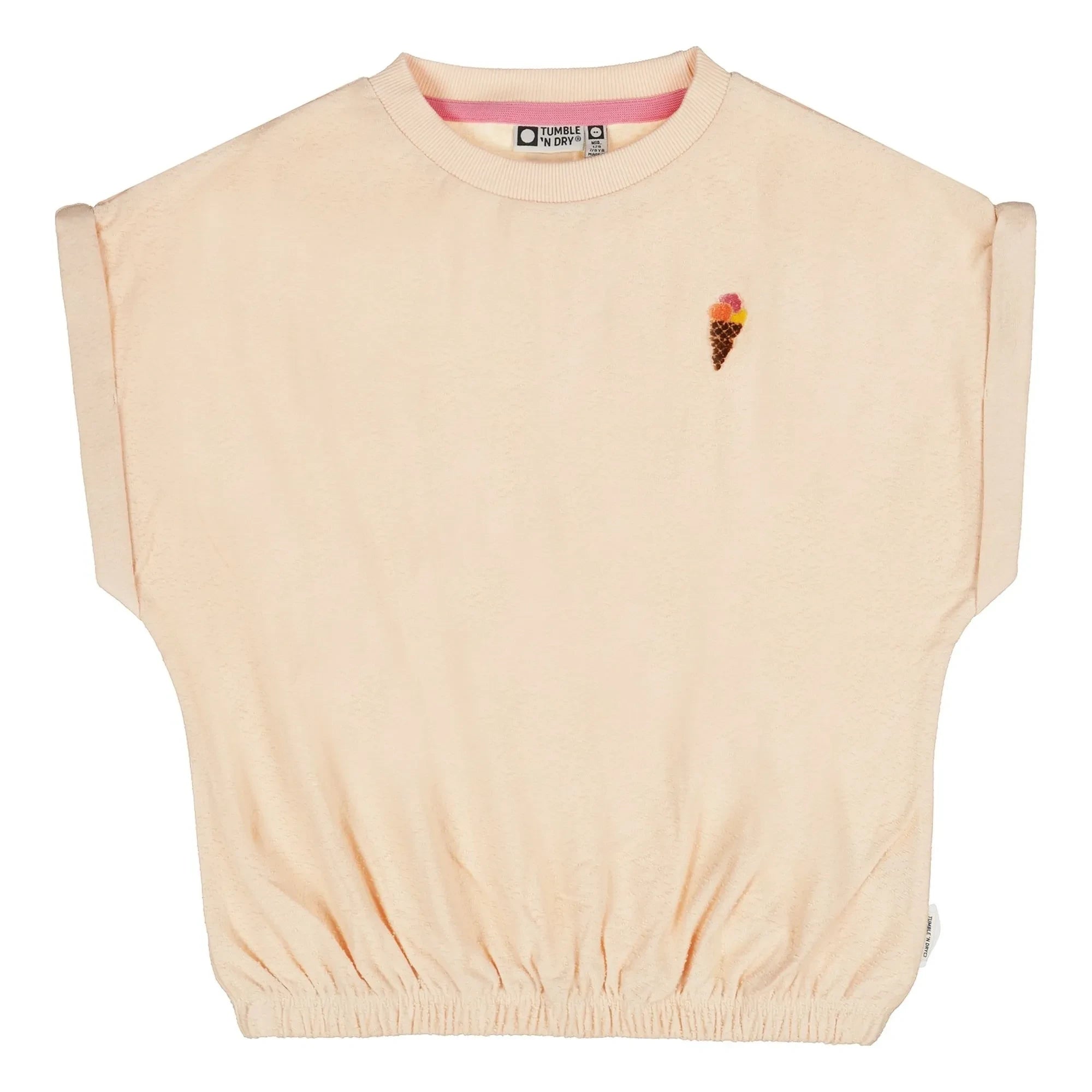 Tumble N'Dry - Short Bouquet Organic Cotton T-Shirt | Peach