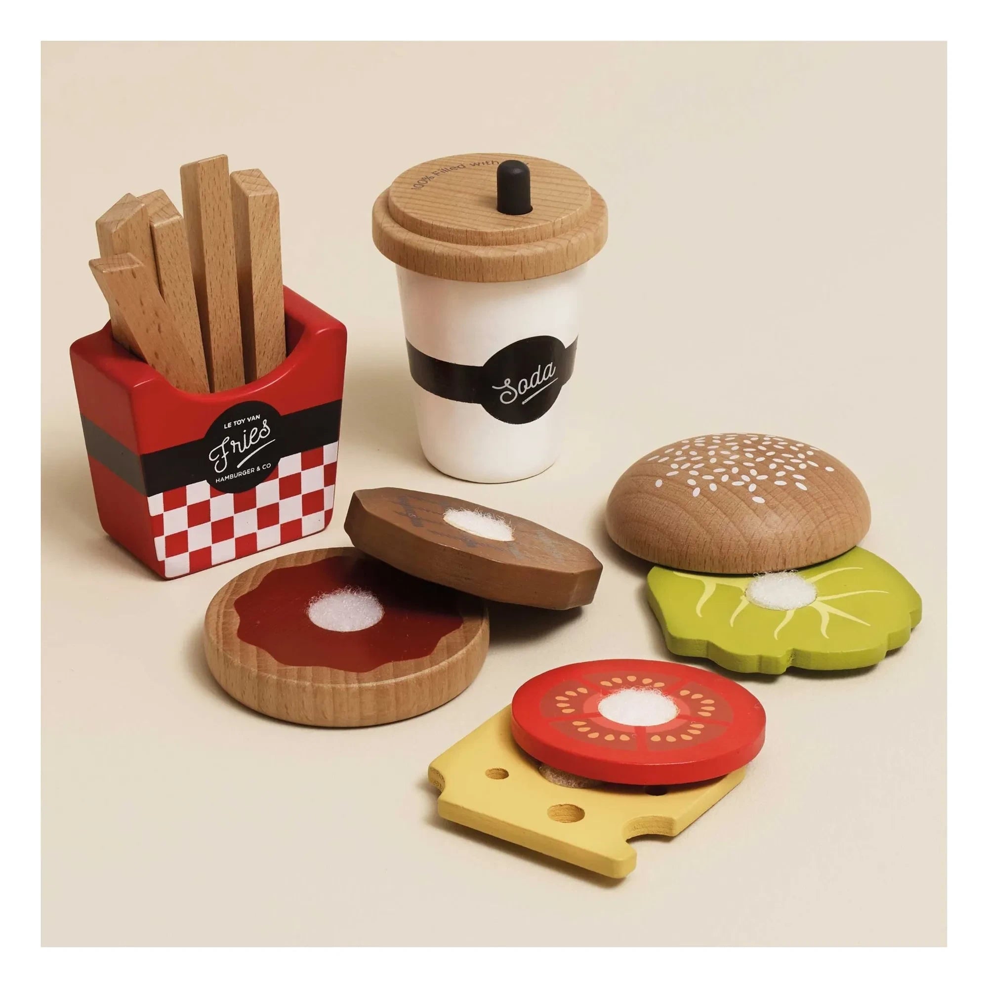 Le Toy Van - Burger, French Fries, and Soft Drinks Play Set