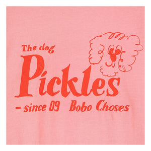 Bobo Choses - The Dog Pickles Organic Cotton T-Shirt | Pink