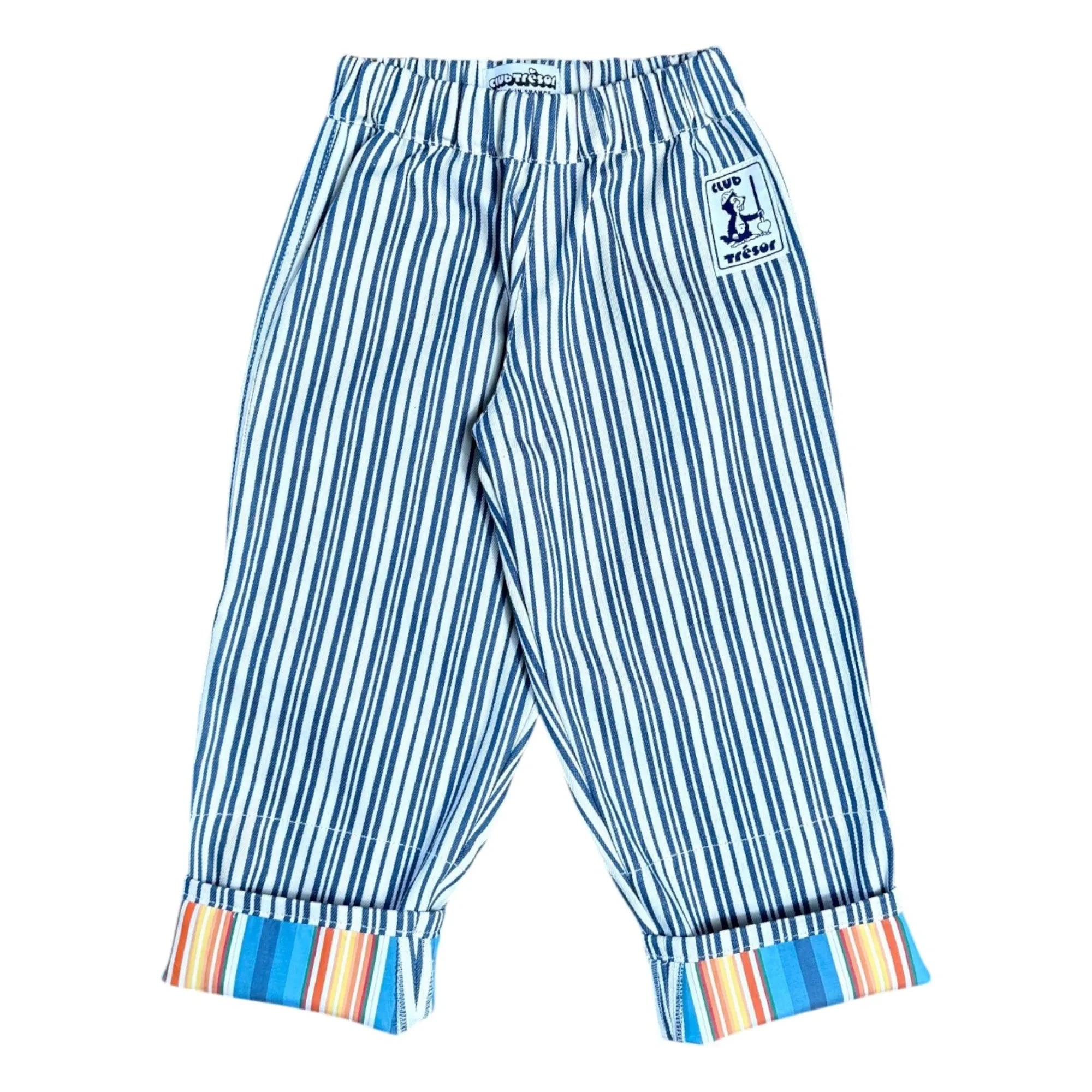 Club Trésor - Hickory Sunset Striped Reversible Pants | Blue
