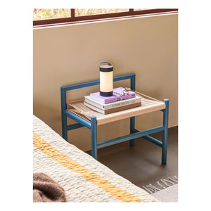 Hübsch - Heritage Oak Bench | Petrol Blue