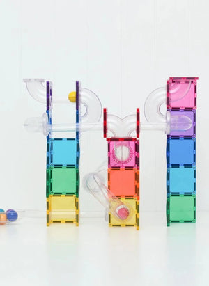 Connetix - Rainbow | 114 Piece Shiny Marble Race Pack