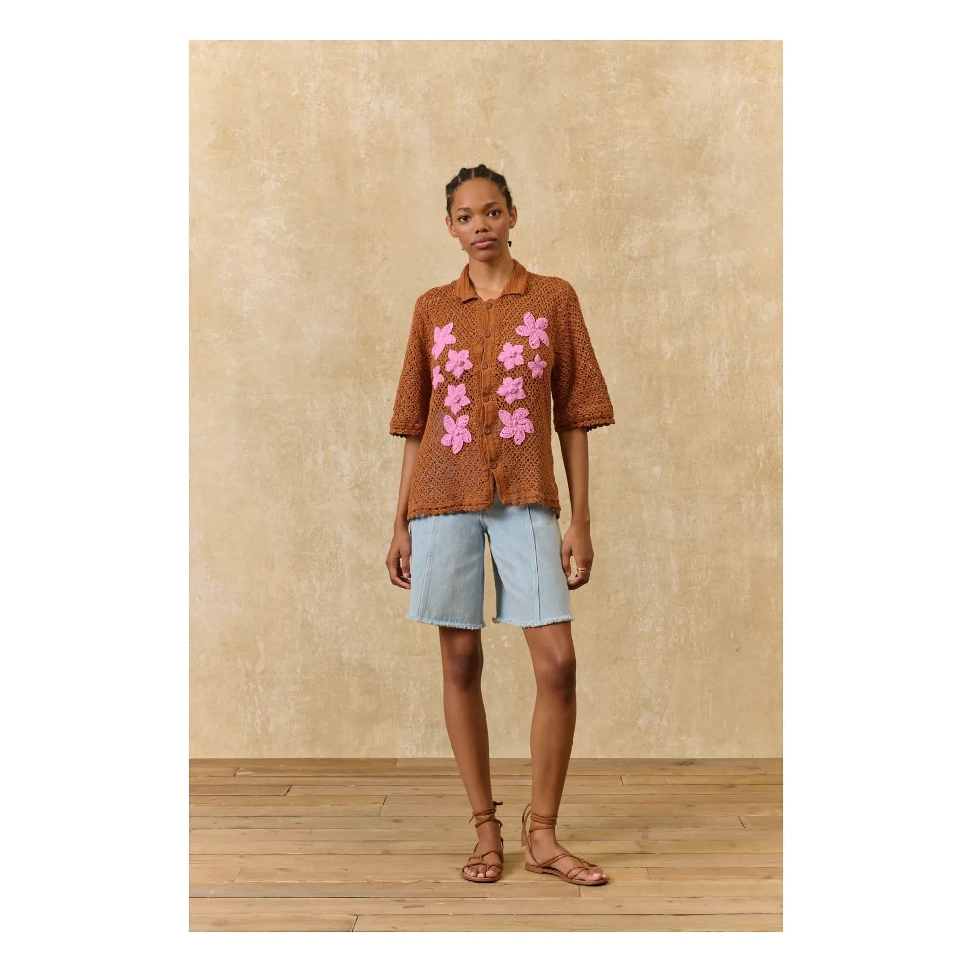Louise Misha - Aldana Cotton Shirt | Caramel