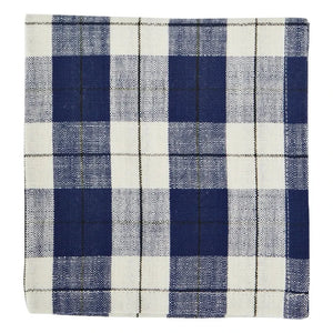 Madam Stoltz - Cotton Checkered Towel | Blue