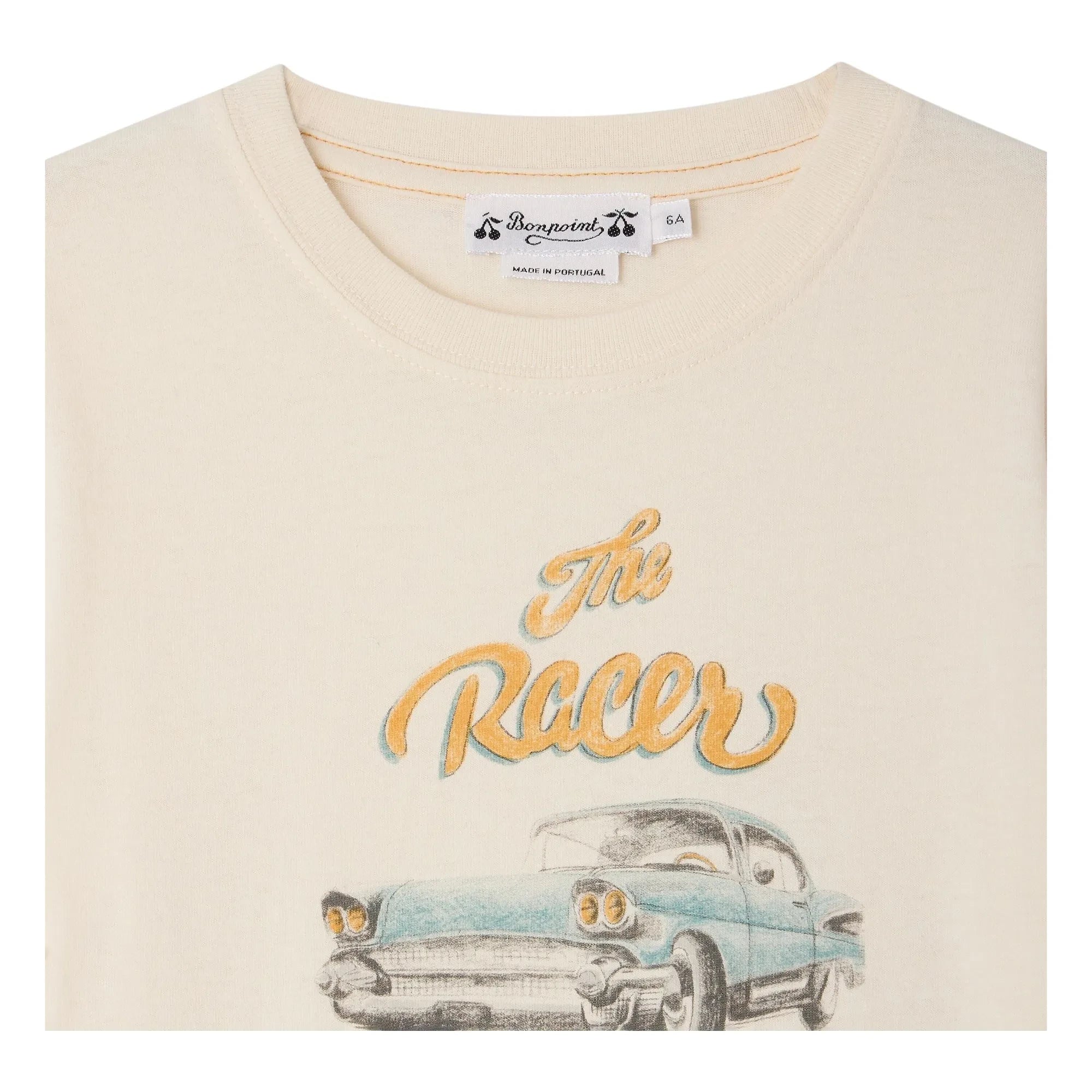 Bonpoint - Thibald Car Toy T-Shirt Organic Cotton | Ivory