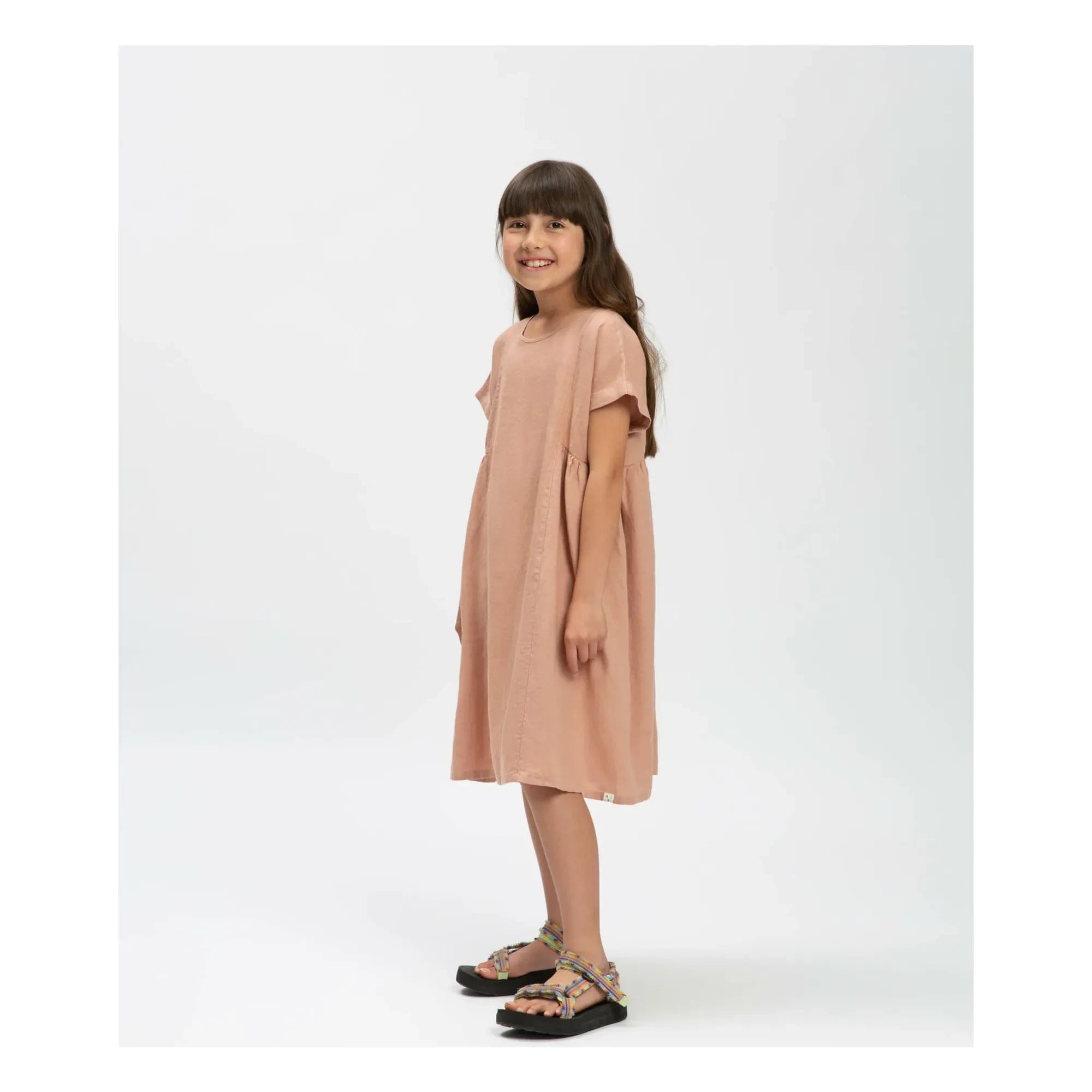 Matona - Linen Dress | Dust Pink