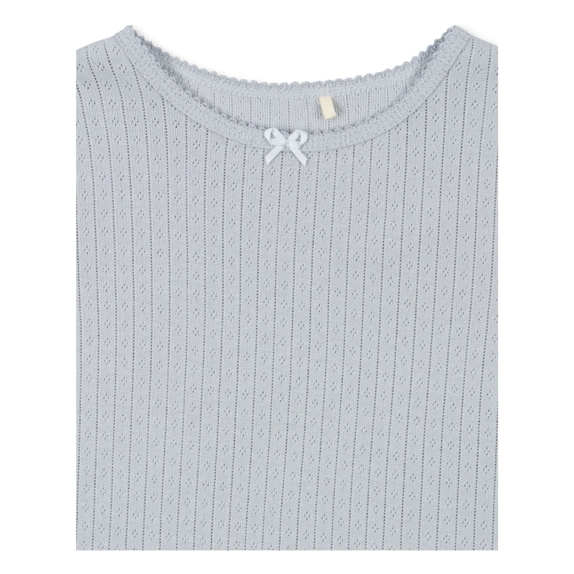 Konges Sløjd - Minnie Pointelle Organic Cotton T-Shirt | Light Blue