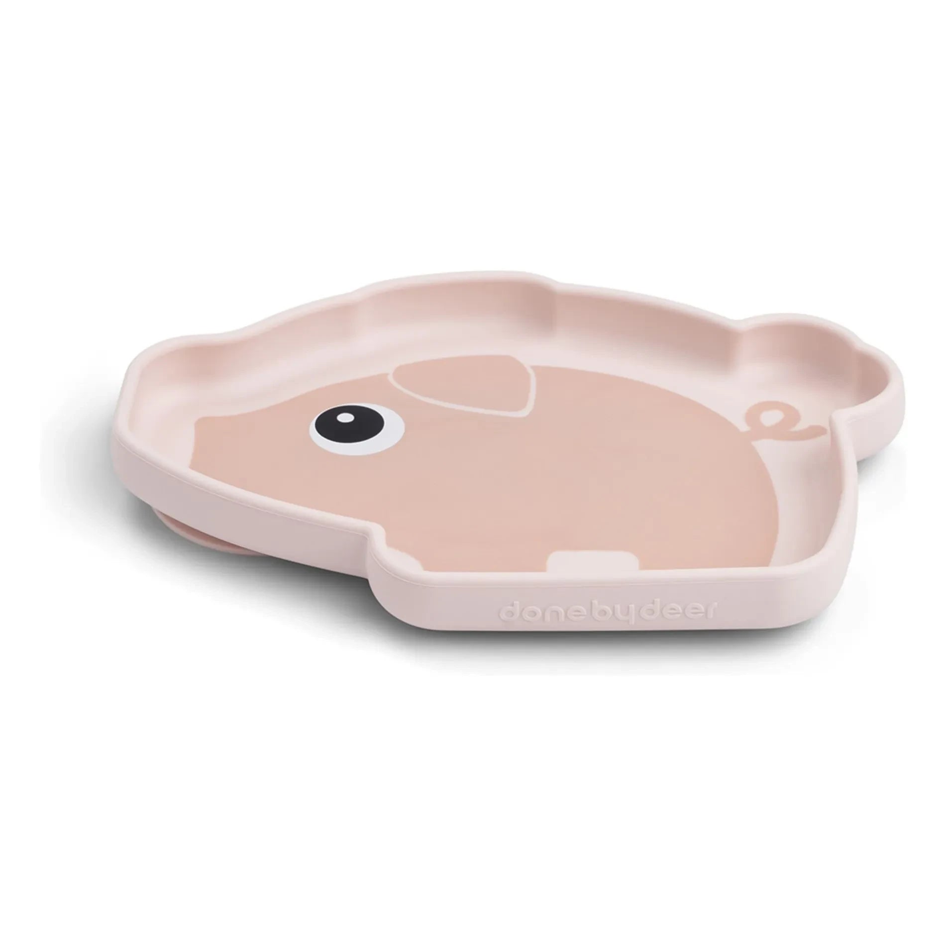 Done by deer - Suction Pigee Silicone Plate | Light Pink