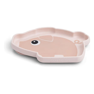 Done by deer - Suction Pigee Silicone Plate | Light Pink
