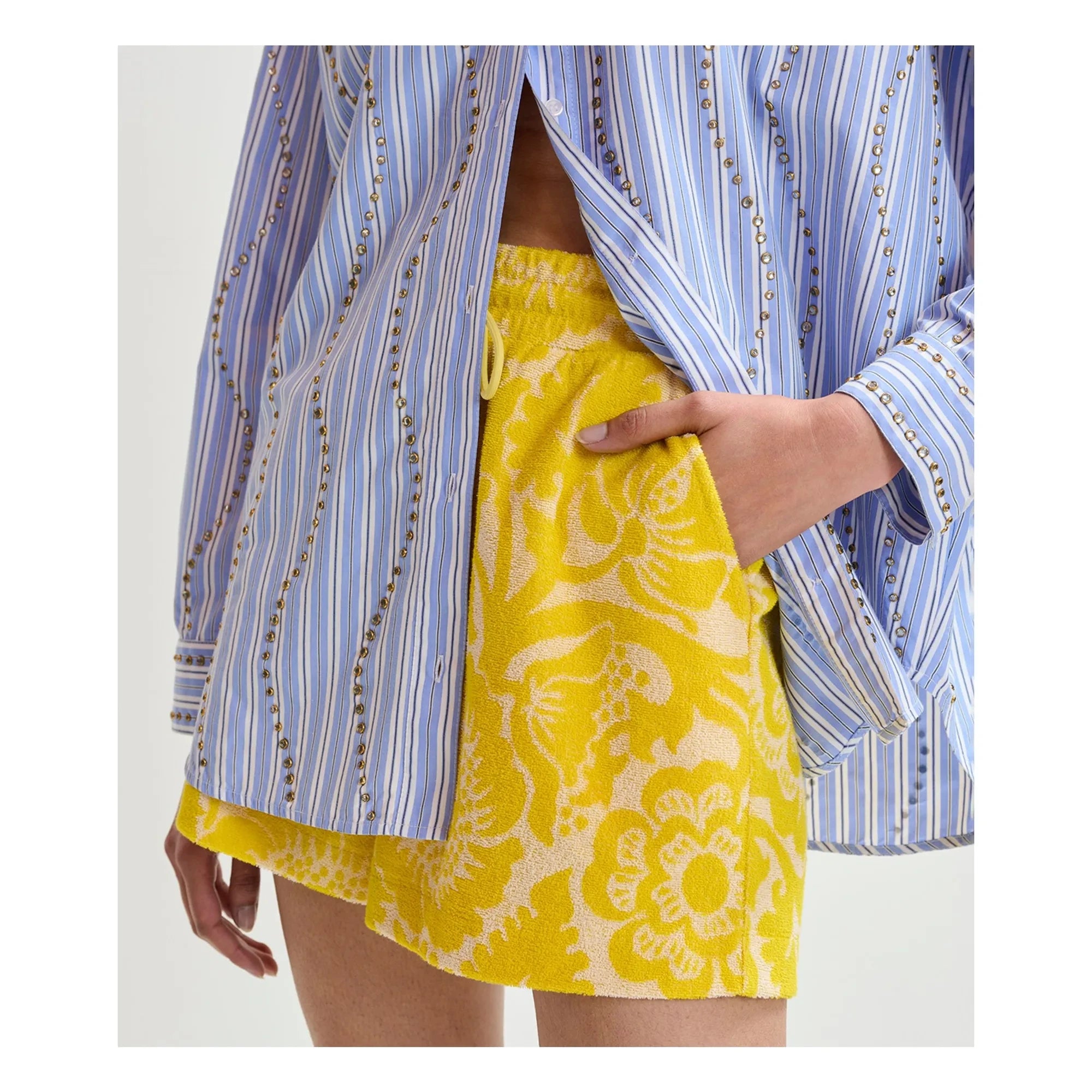 Essentiel Antwerp - Jorton Terry Shorts | Lemon yellow