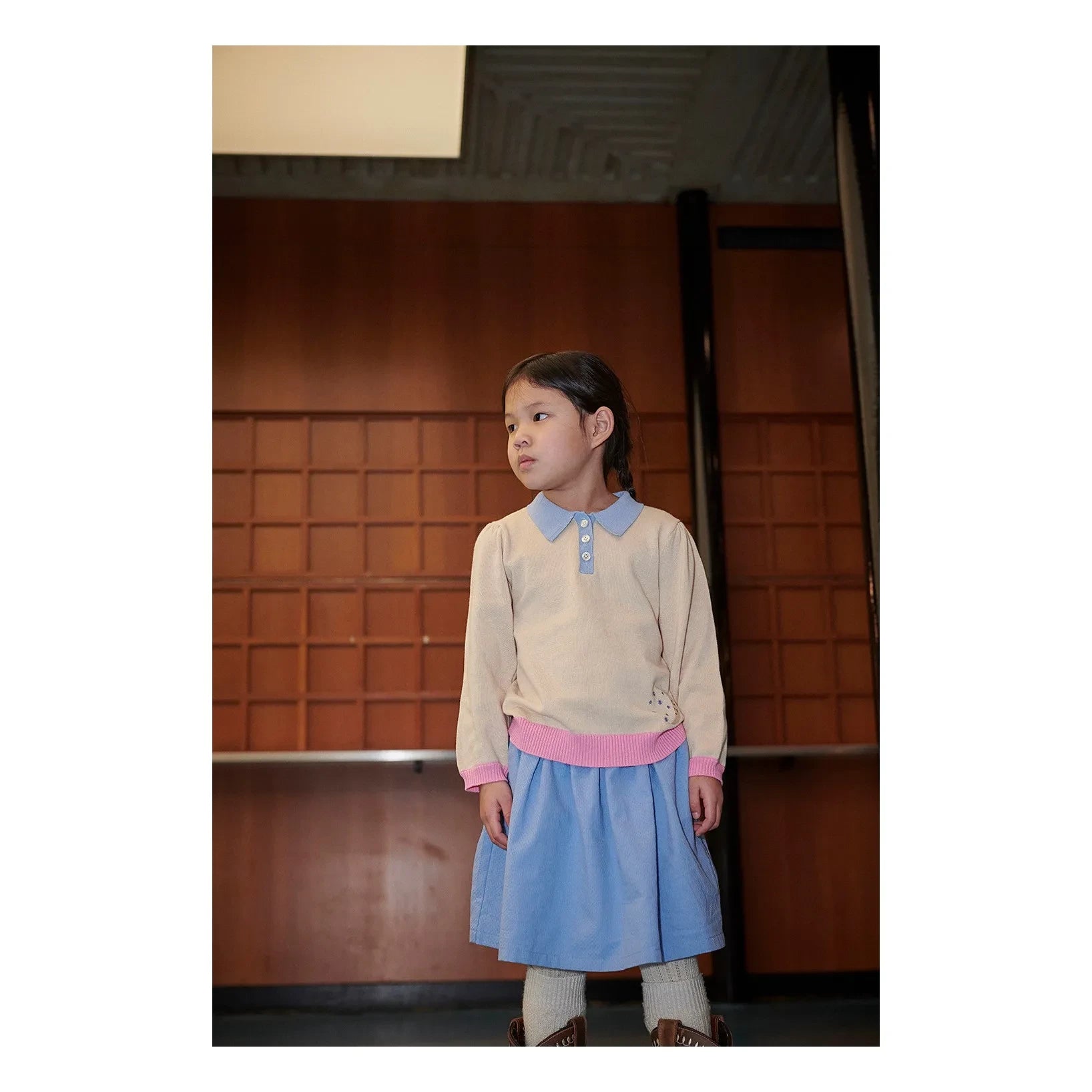 Copenhagen Colors - Organic Cotton Spanish Skirt | Light Blue