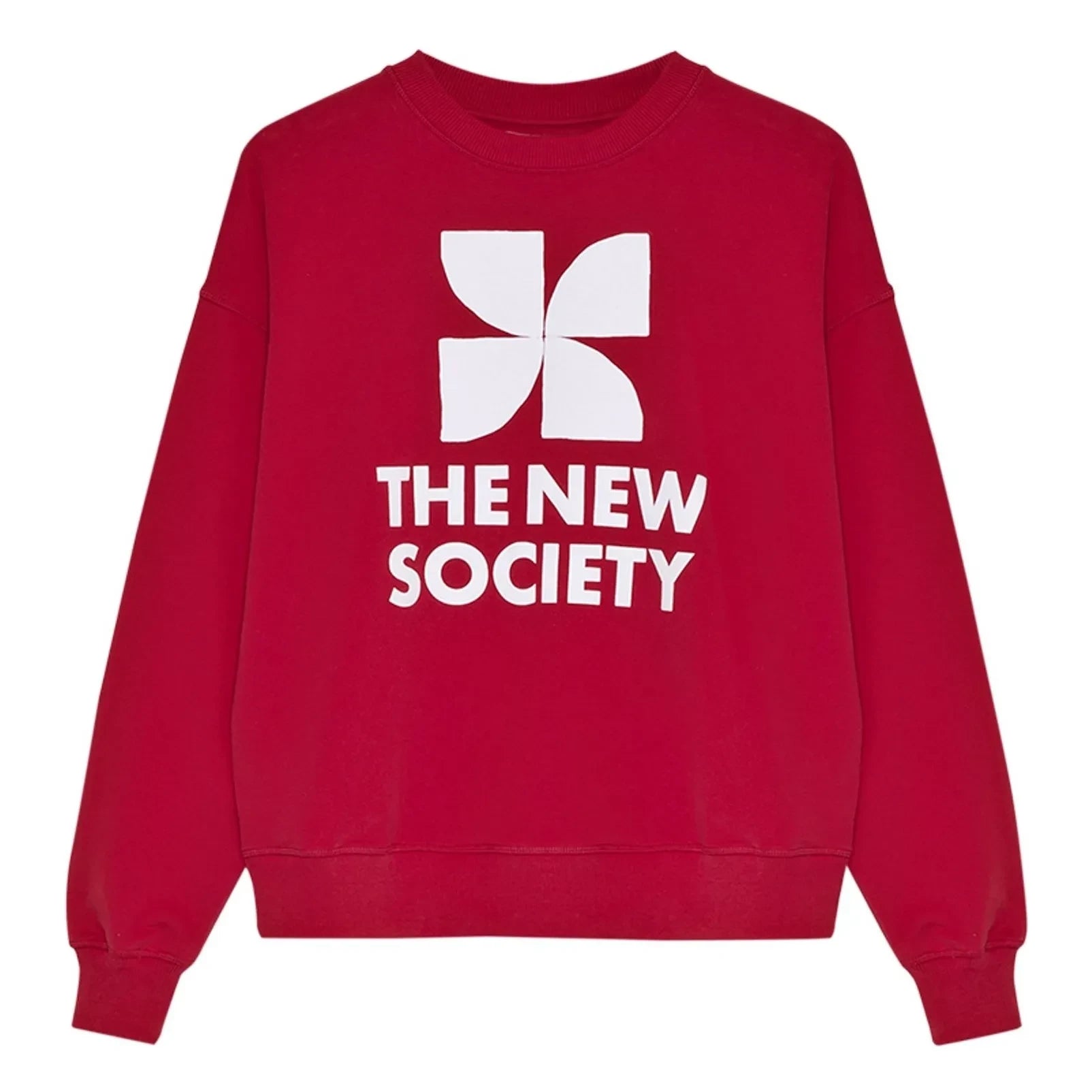 the new society - TNS Logo Cotton Sweatshirt | Red