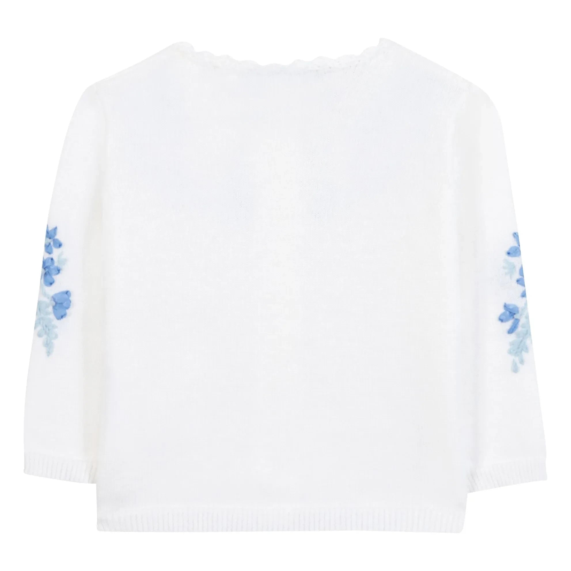 Tartine et Chocolat - Embroidered Flower Cardigan | Royal Blue