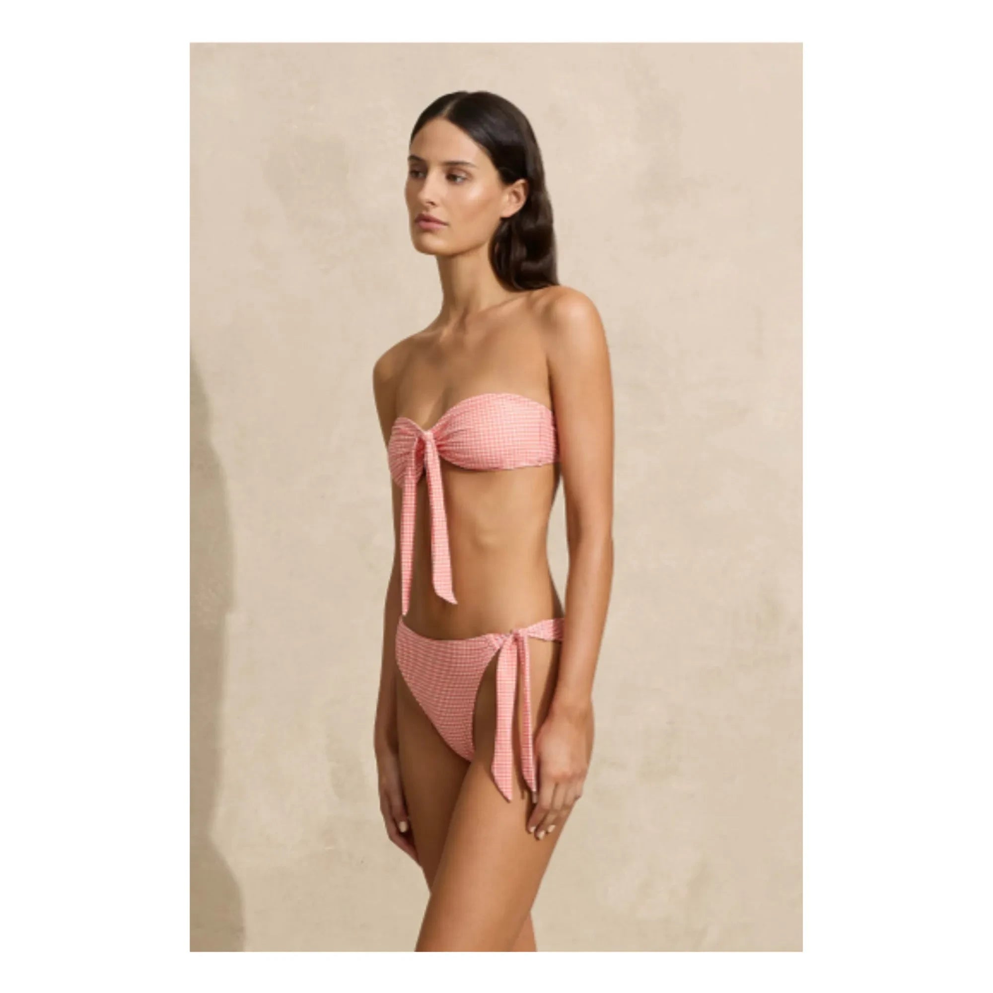 Peony - Sleeveless tied top | Coral pink