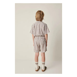 Tocoto Vintage - Linen Striped Shirt | Brown