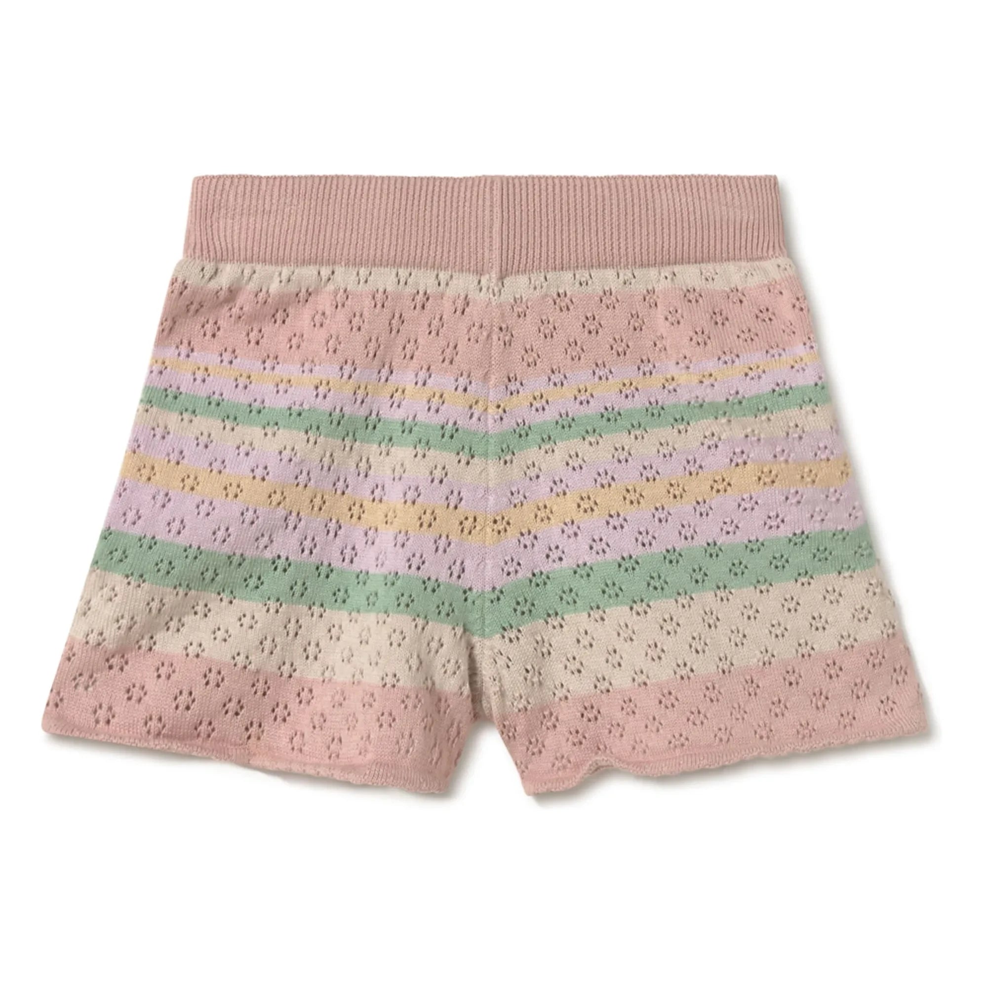 Coco au Lait - Organic Cotton Striped Shorts | Pink