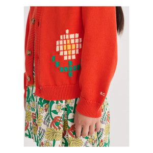 Bobo Choses - Organic Cotton Daisy Cardigan | Red
