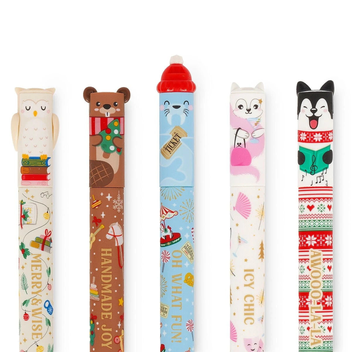 Legami - Set of Five Mini Erasable Pens - Dream Peaks