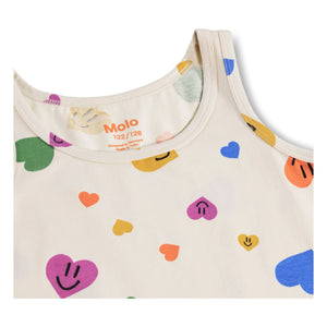 Molo - Pack of 2 Jeanie Cœurs Organic Cotton Tank Tops | Ecru