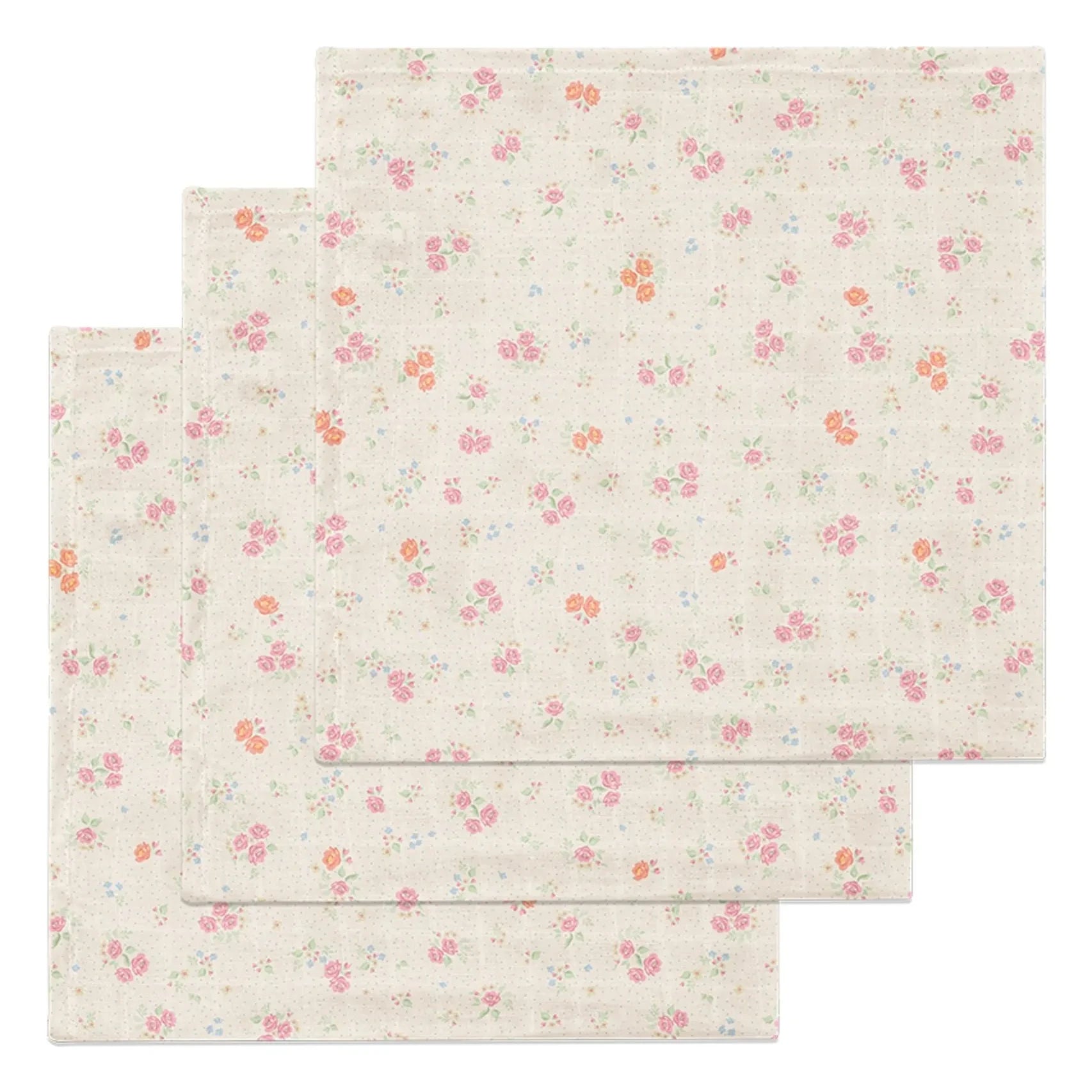 Konges Sløjd - Nonoka organik pamuklu bezler - 3'lü Set | Pembe