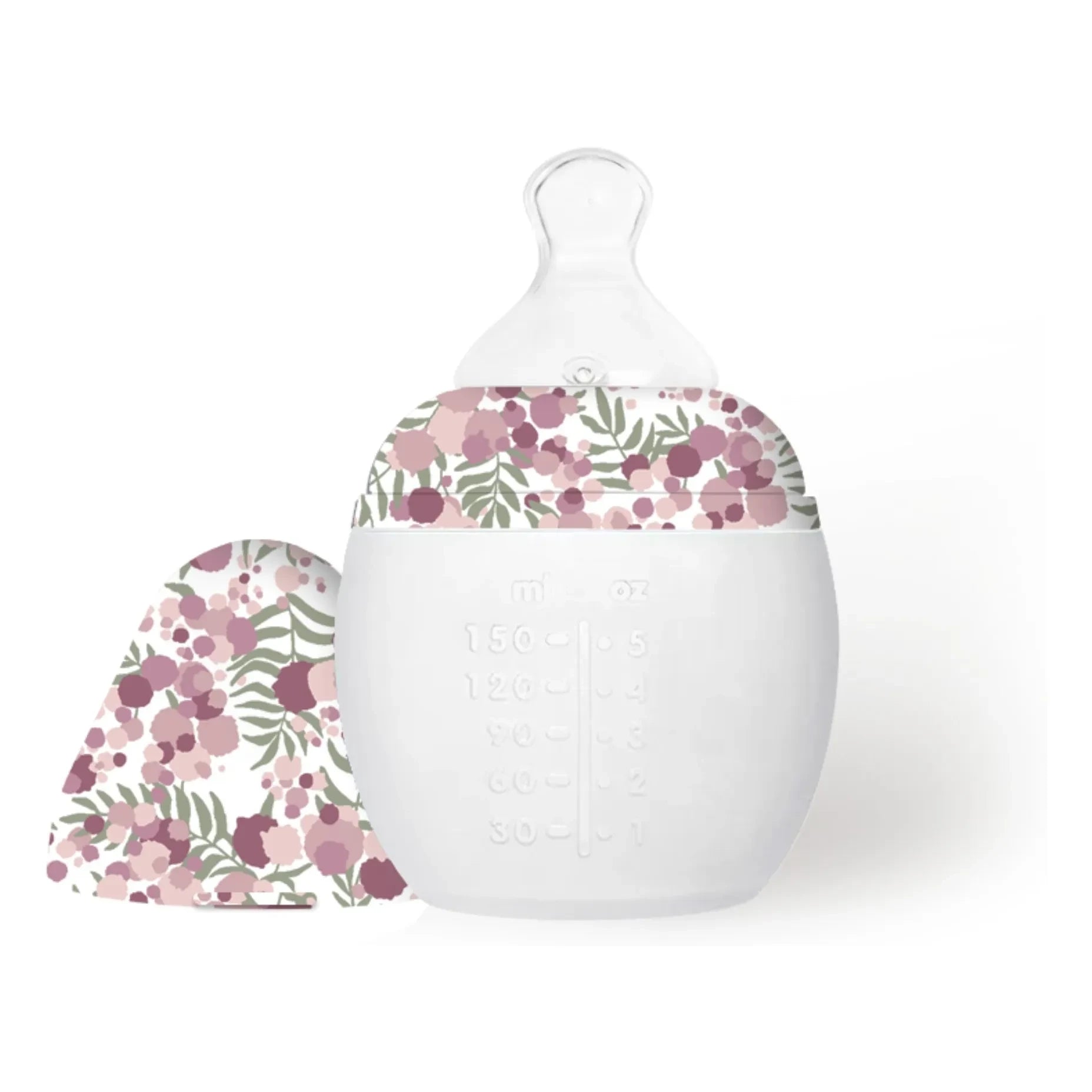 Elhée - Mimosa Field medikal silikon biberon ve fizyolojik emzik - Elhée x Liberty | Pembe