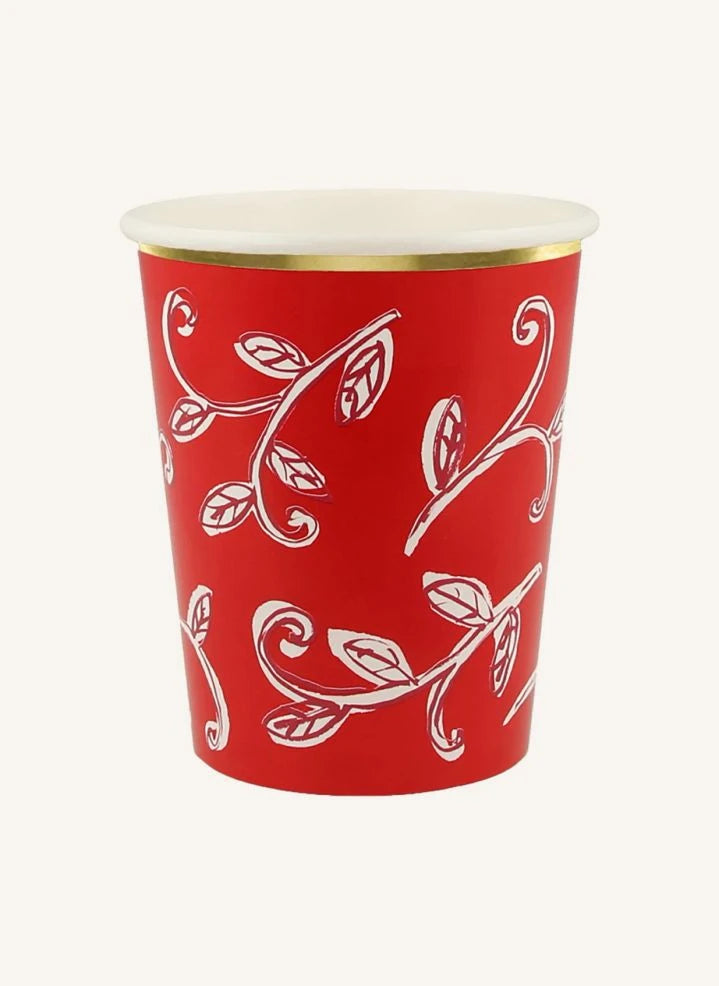 Meri Meri - Block Printed Christmas Cups - Set of 8