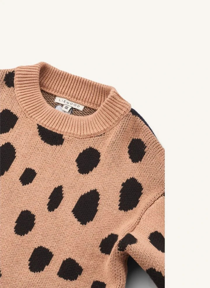 Liewood - Orlane Leopard Sweater | Pale Pink