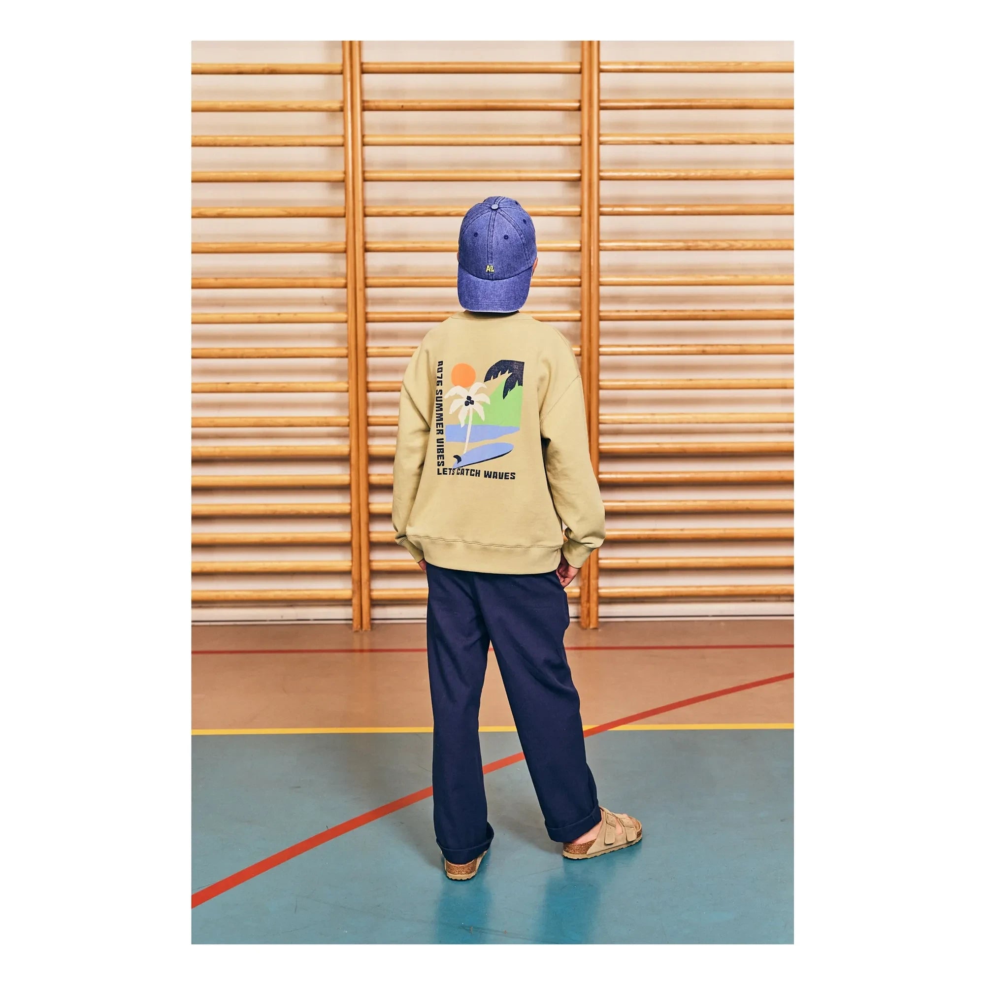 AO76 - Oscar Landscape Recycled Cotton Sweatshirt | Khaki