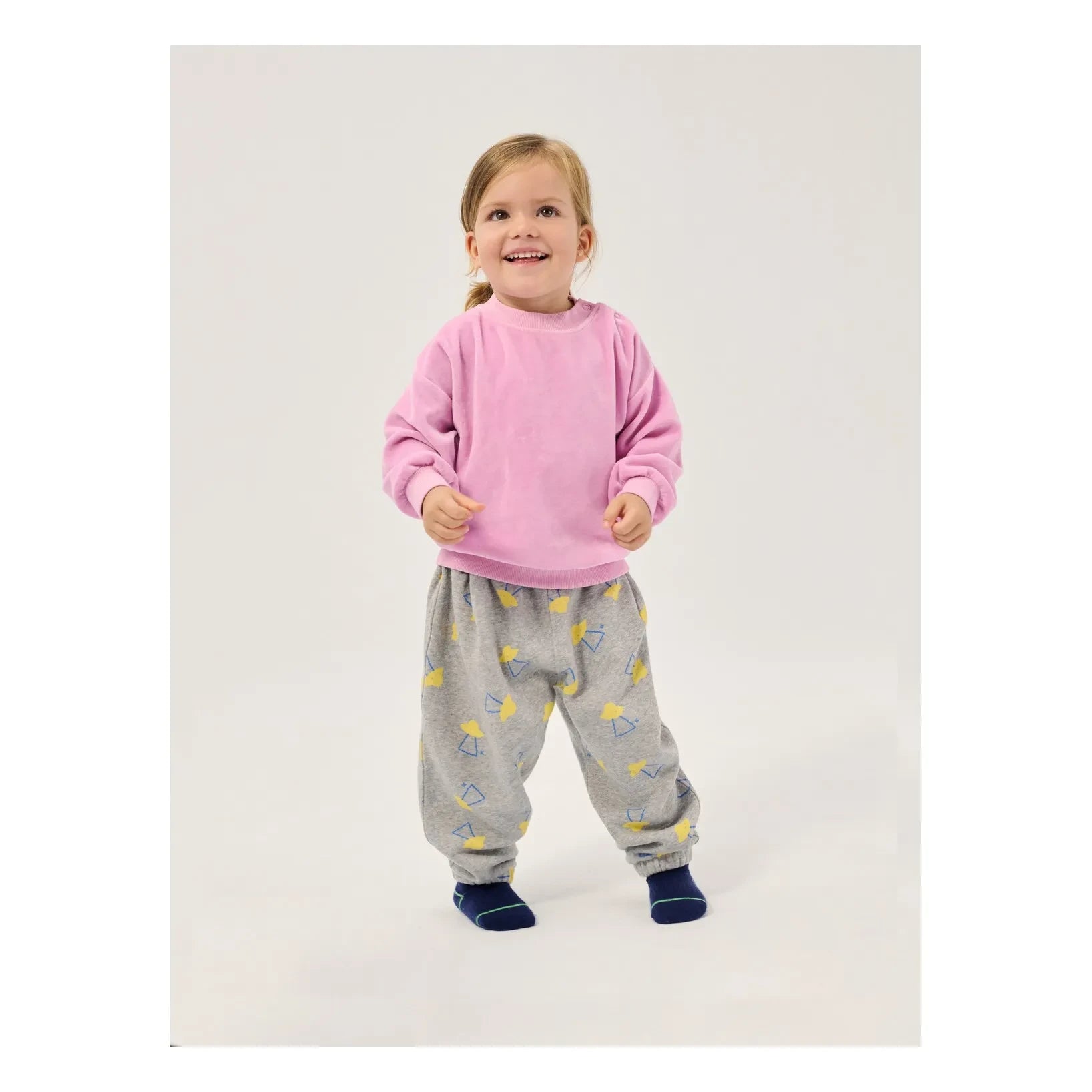 Bobo Choses - Jogger saucers Organic Cotton Baby | Speckled Grey
