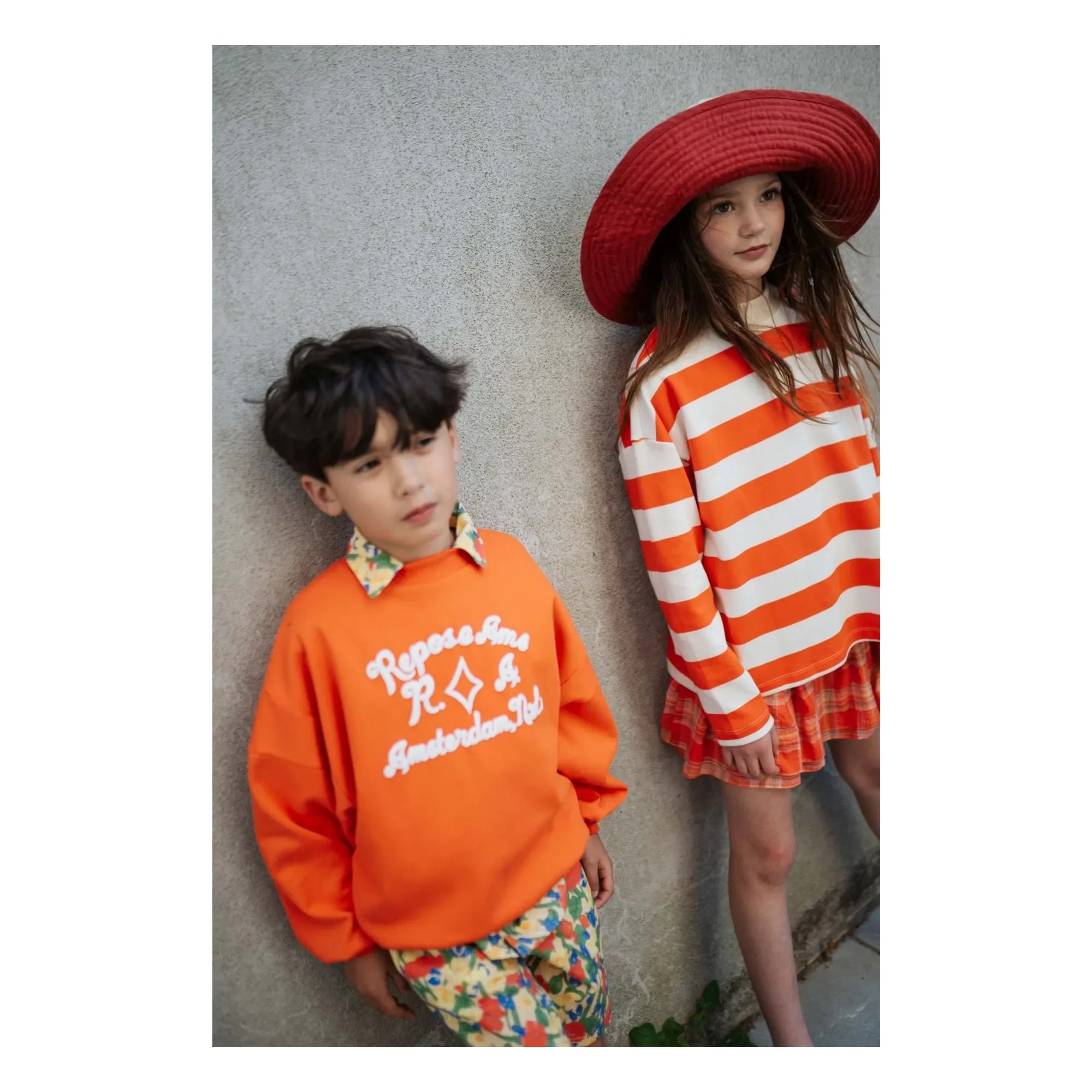 Repose AMS - Organic Cotton Crewneck | Orange