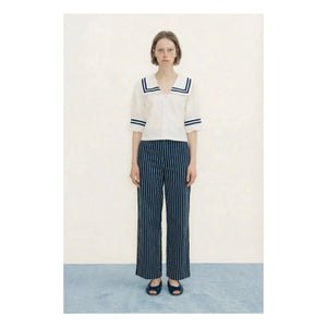 The Tiny Big Sister - Linen and Cotton Ruffled Blouse | Off White