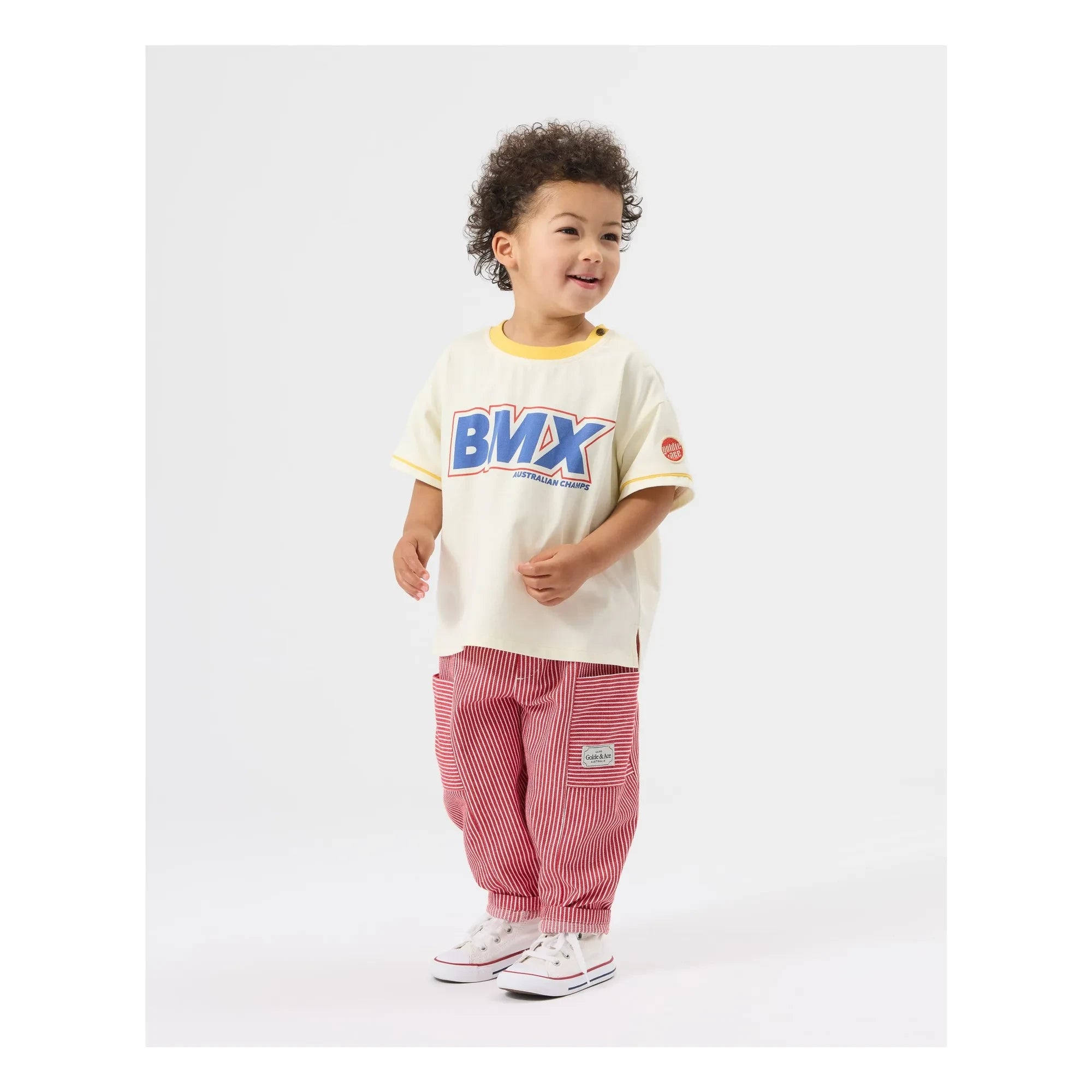 Goldie + Ace - Striped Pants | Red