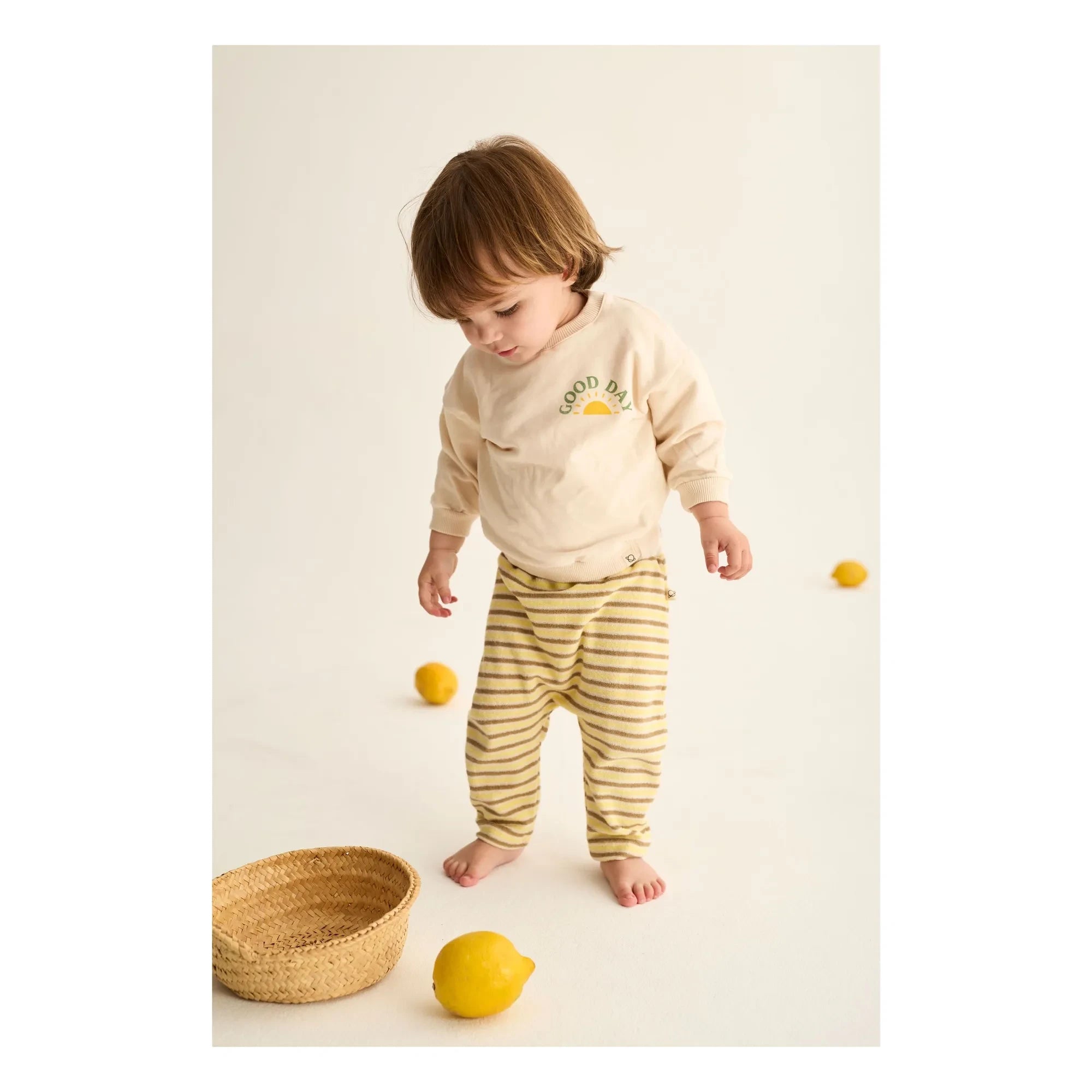 Cozmo - Jasper Striped Terry Leggings | Yellow