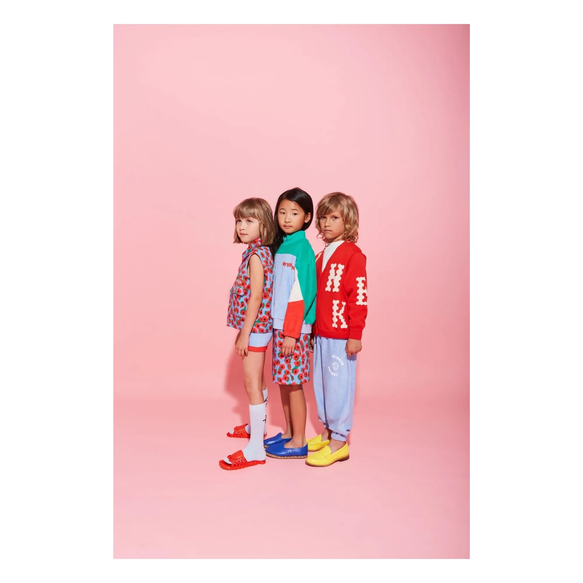 Wynken - Organic cotton zip-up sweatshirt with colour blocking | Light blue