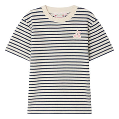 Bonpoint - Striped Lilac T-shirt | Ecru