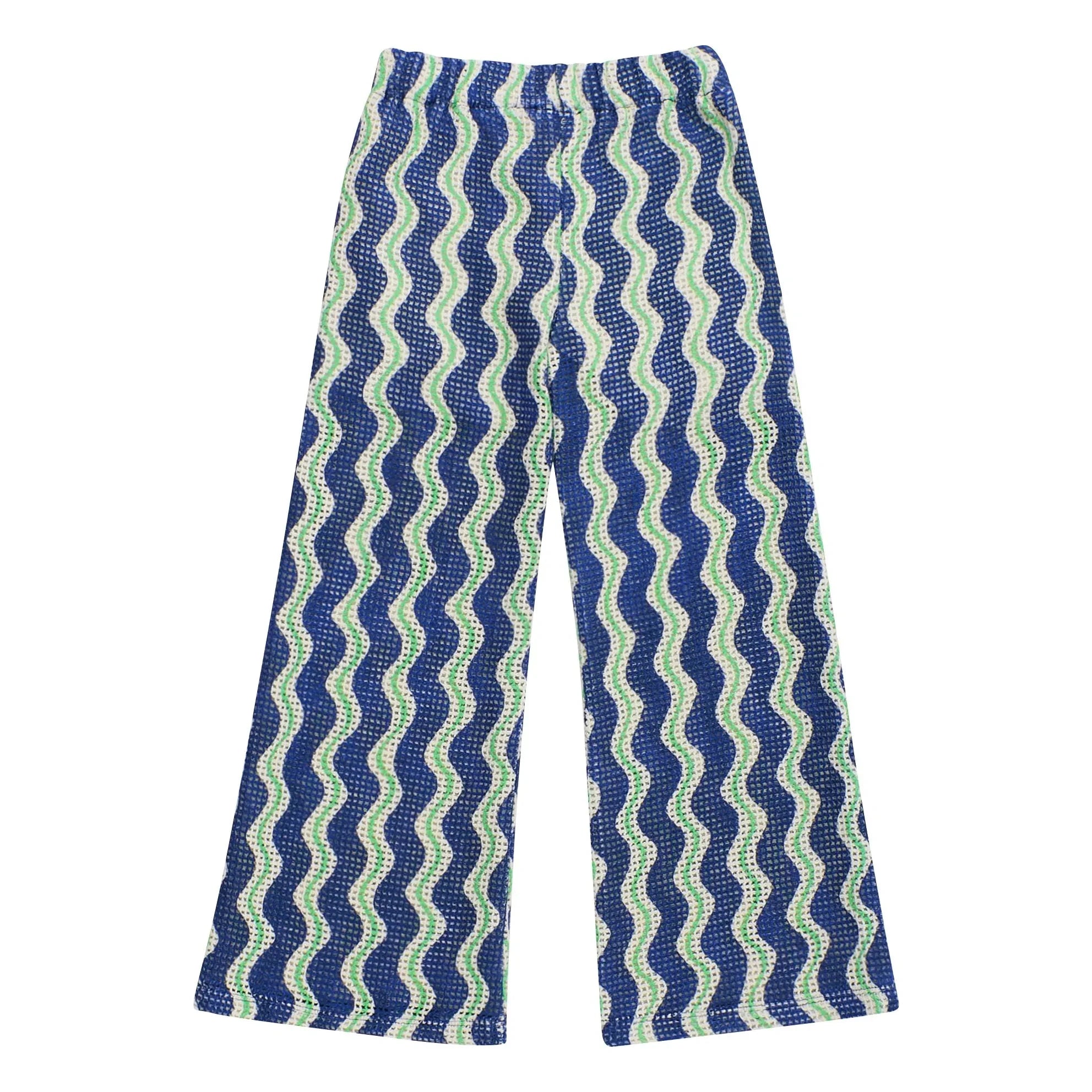 Maison Mangostan - Dalga Kroşe Pantolon | Mavi