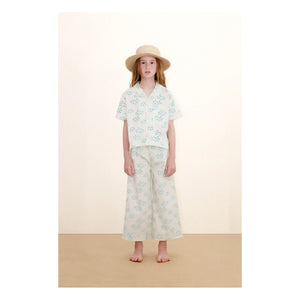 Tinycottons - Floral Pattern Shirt and Pants Set | White