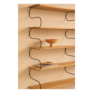 Schneid Studio - Onda Oak Wood Shelf | Black