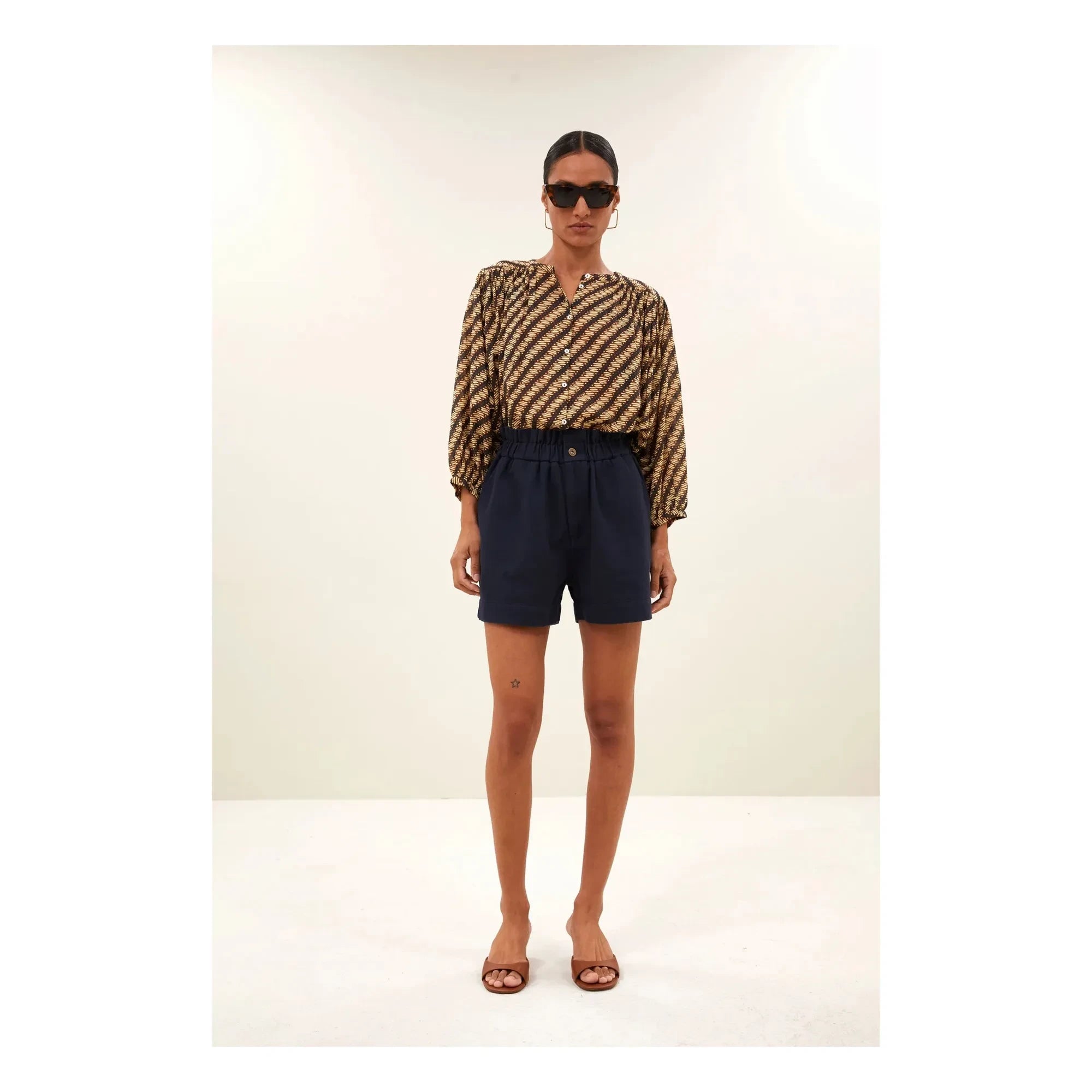 By Bar - Leon Cotton Shorts | Navy